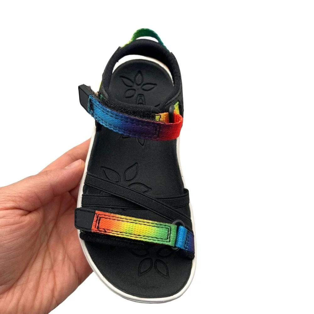 Keen Toddler Girls Outdoor Sandals‎ Size 8 Black-Multi Adjustable Water Friendly